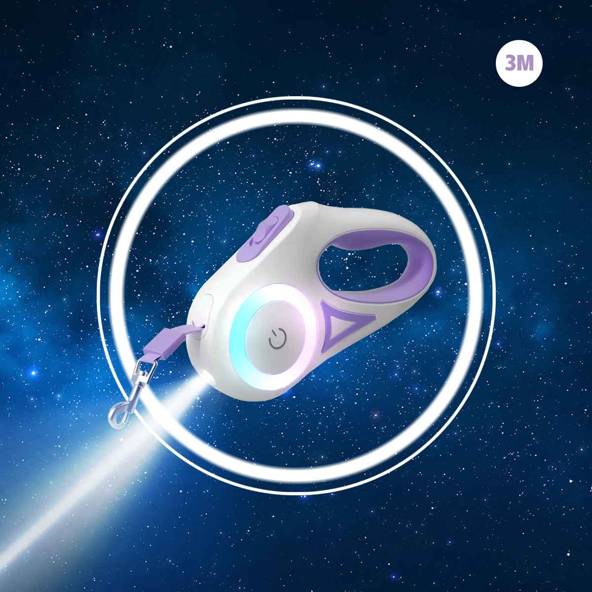 LED-Rollleine für Hunde mit Licht für Welpen, kleine, mittelgroße und große Hunde
