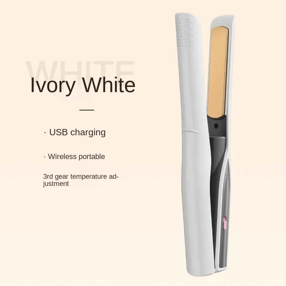 USB wiederaufladbarer tragbarer 2-in-1-Mini-Haarglätter und Lockenstab, geeignet für den Langzeitgebrauch 