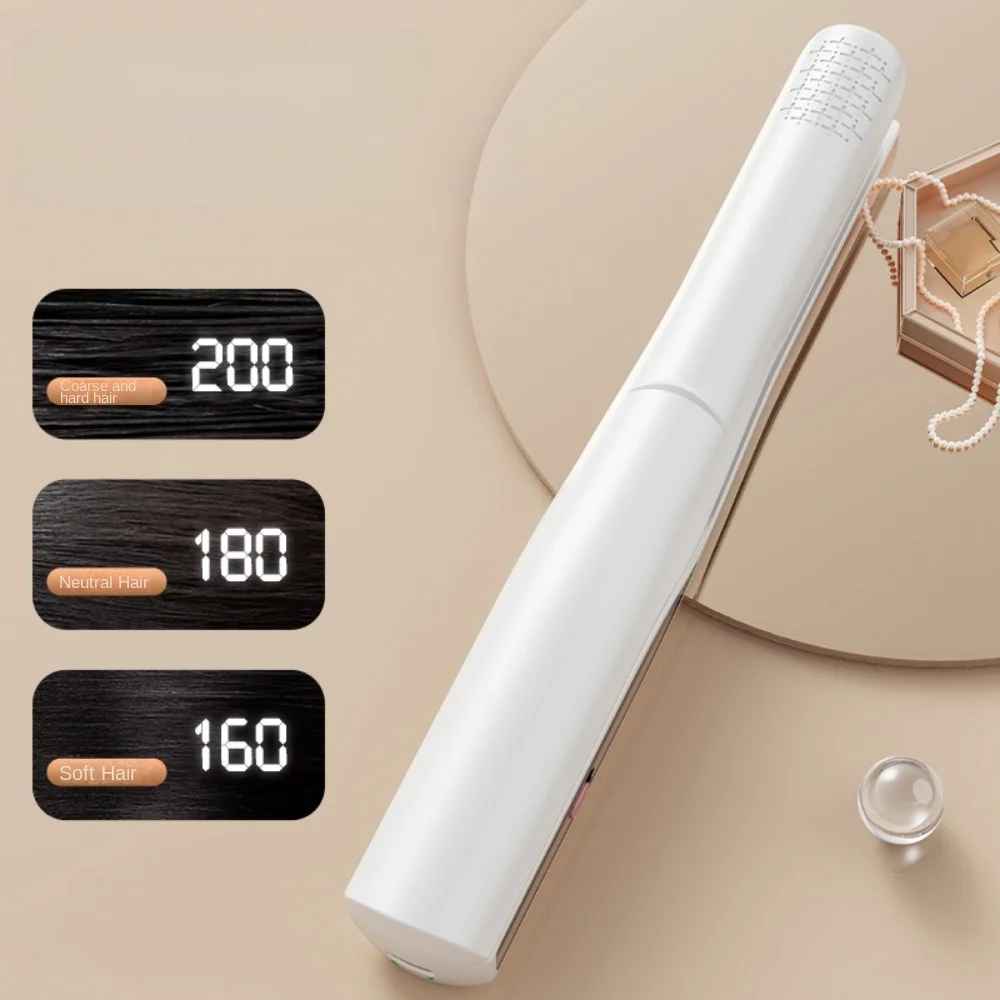 USB wiederaufladbarer tragbarer 2-in-1-Mini-Haarglätter und Lockenstab, geeignet für den Langzeitgebrauch 