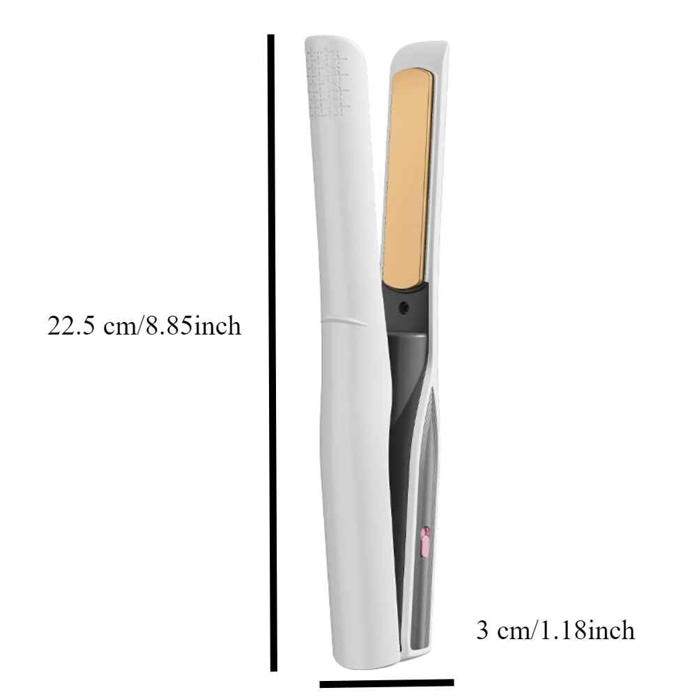 USB wiederaufladbarer tragbarer 2-in-1-Mini-Haarglätter und Lockenstab, geeignet für den Langzeitgebrauch 