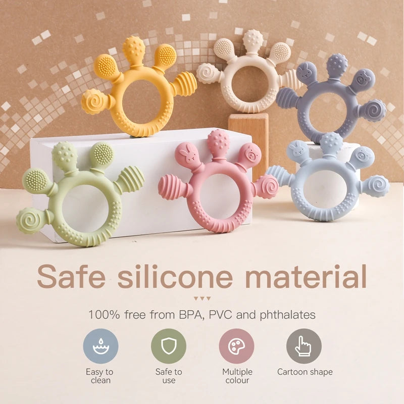 Silicone Animal Teething Ring