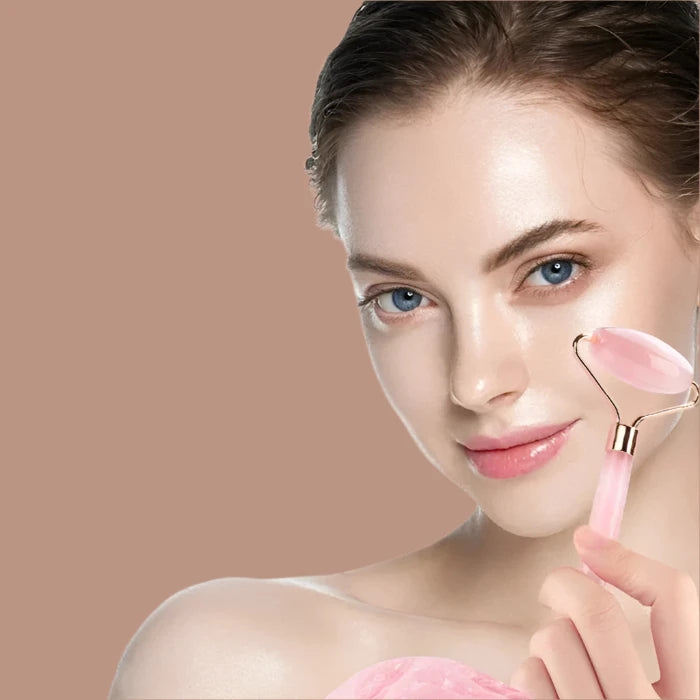 Rose Quartz Jade Roller & Gua Sha Set