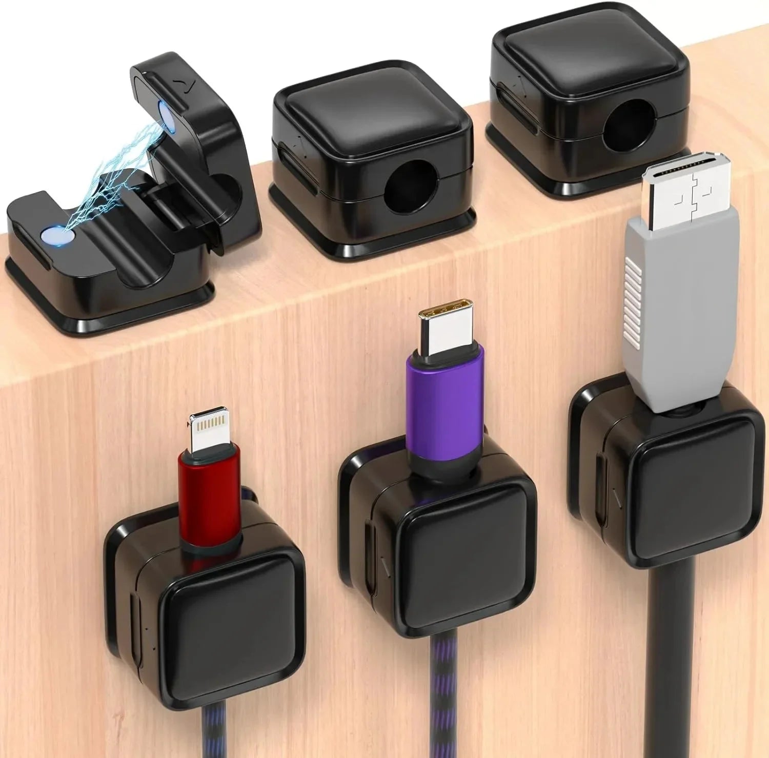 6er-Pack magnetische Kabelmanagement-Clips