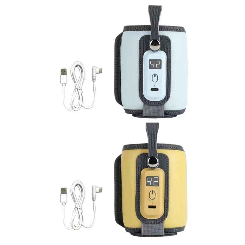 USB-Babyflaschenwärmer, Milchwärmer, Säuglingsfütterungsflasche, beheizt, tragbare Reiseabdeckung