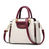 Modische Handtasche mit Farbkontrasten, gestreifte Umhängetasche mit Nähten, elegante Handtasche für Damen&nbsp;