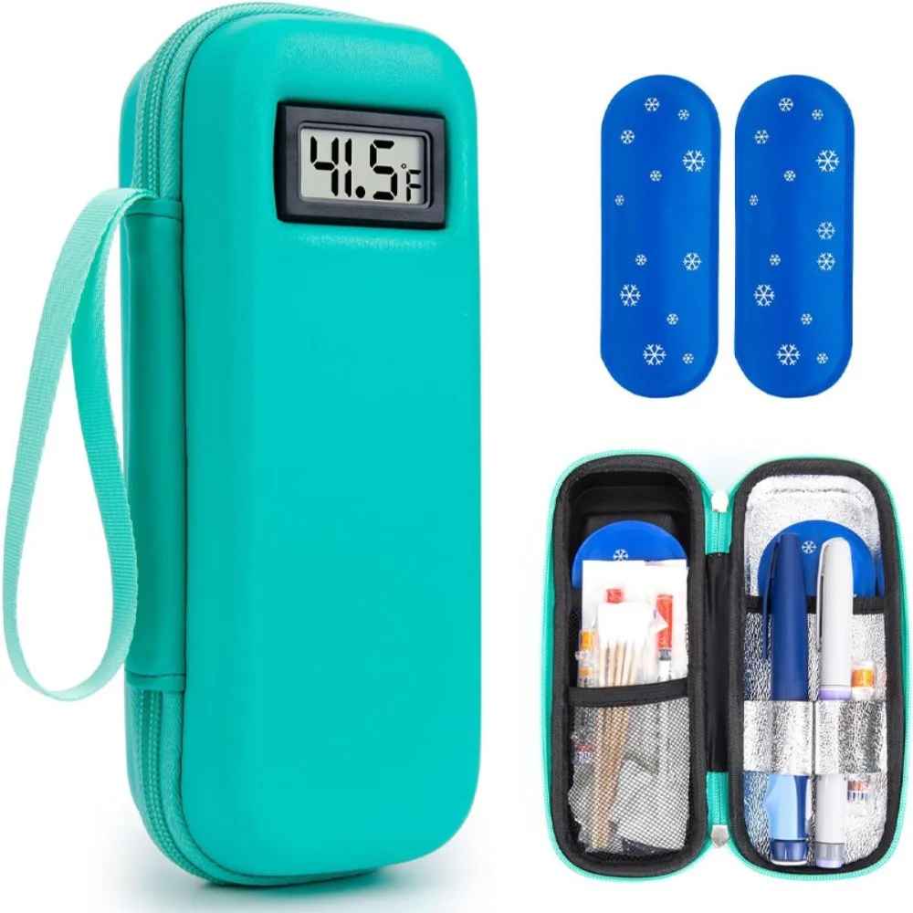 Insulin-Kühler, Reiseetui mit Thermometer-Display