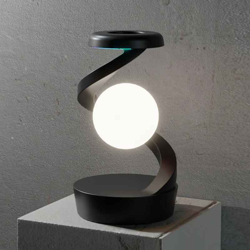 LED 360 ° drehbares Nachtlicht mit kabelloser Ladestation, kabellose Schreibtischlampe
