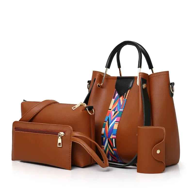 Damentasche, Luxus-Handtasche, große Kapazität, Tragetasche, 4-tlg.