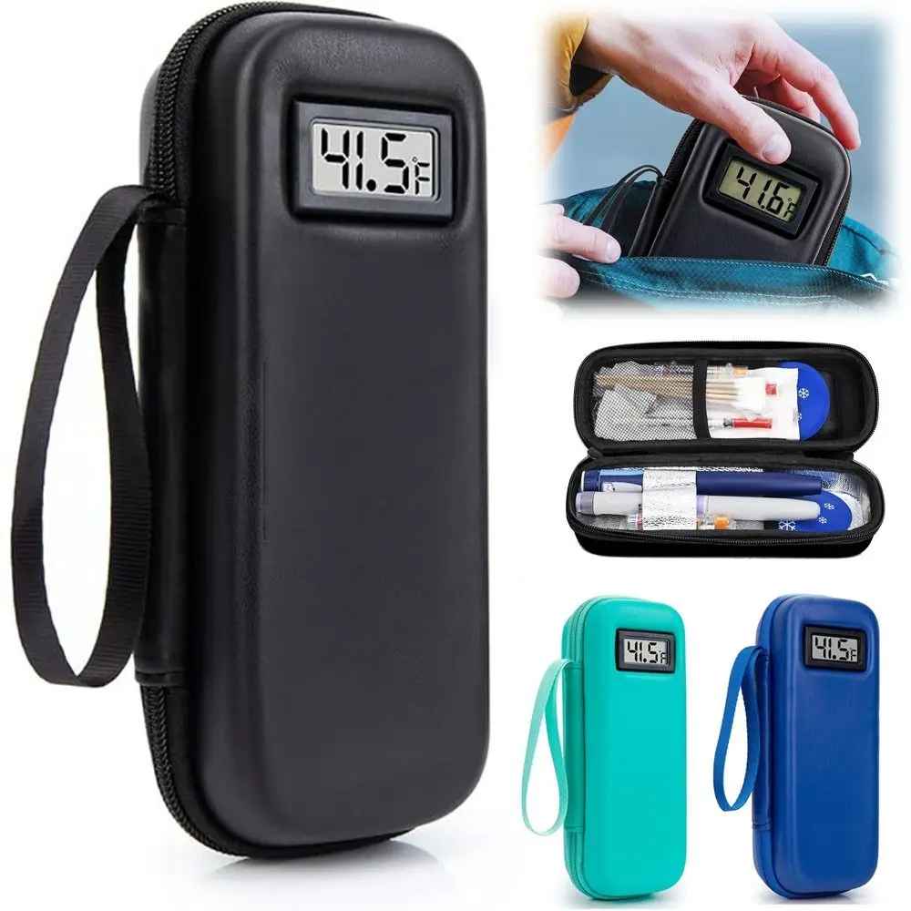 Insulin-Kühler, Reiseetui mit Thermometer-Display