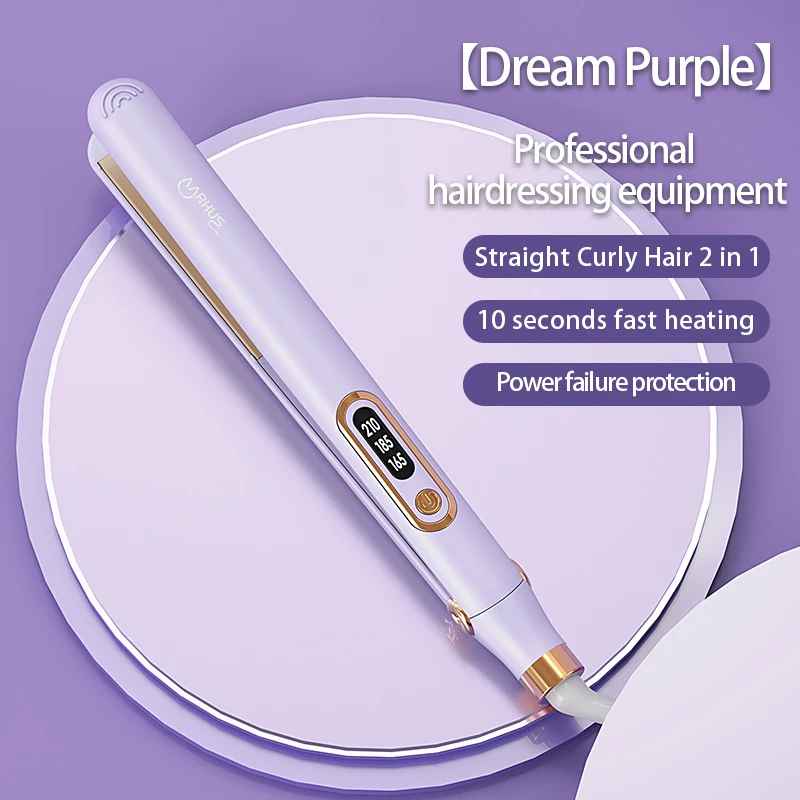 Professioneller Haarglätter für Xiaomi Hot Comb Hair Style Tool Schnell aufheizender Haarglätter Lockenstab 2 in 1 Friseurgerät