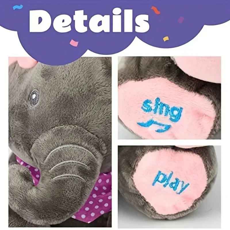 singender Elefant aus Plüsch – Spielzeug mit Ton & Bewegung