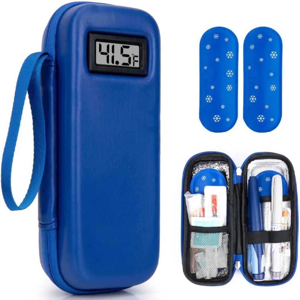 Insulin-Kühler, Reiseetui mit Thermometer-Display