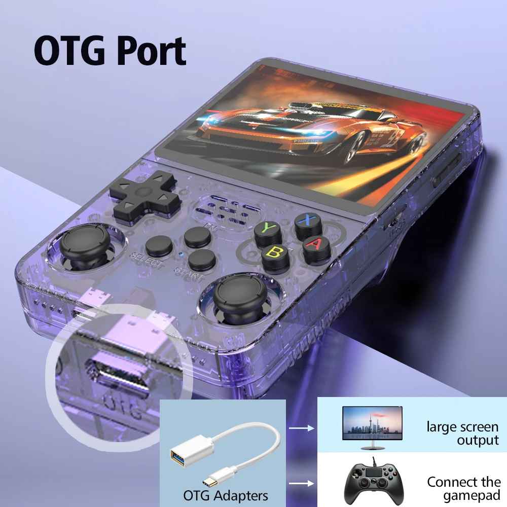 R35s Pro Tragbarer Taschen-Videoplayer, 64 GB, Spiele
