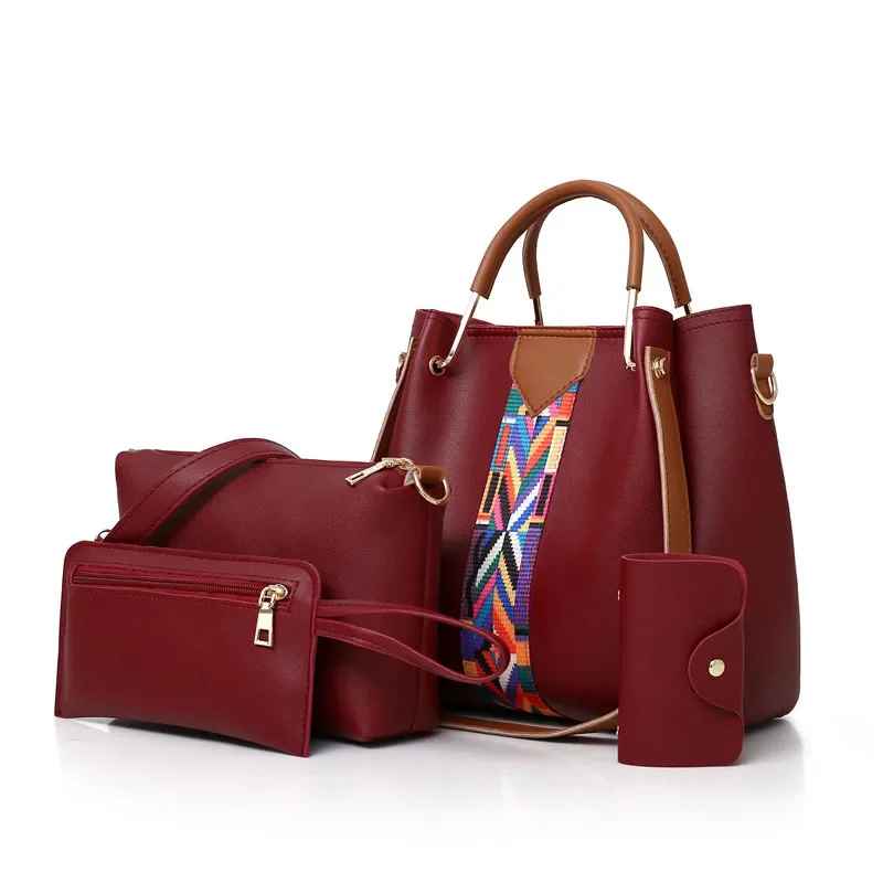 Damentasche, Luxus-Handtasche, große Kapazität, Tragetasche, 4-tlg.