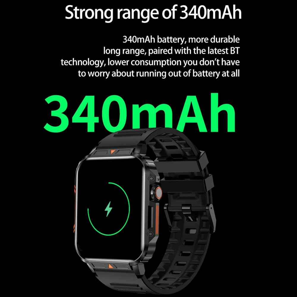 IP68 wasserdichte Militär-Smartwatch für Herren