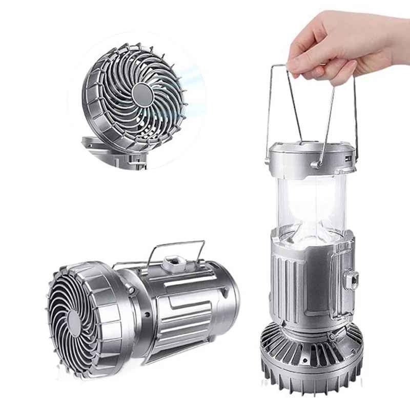 Solar-Campinglaterne mit Ventilator