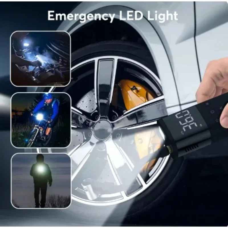 Elektrische Luftpumpe mit LED-Lampe Power Bank Funktion