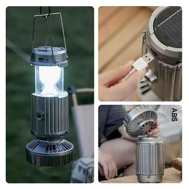 Solar-Campinglaterne mit Ventilator