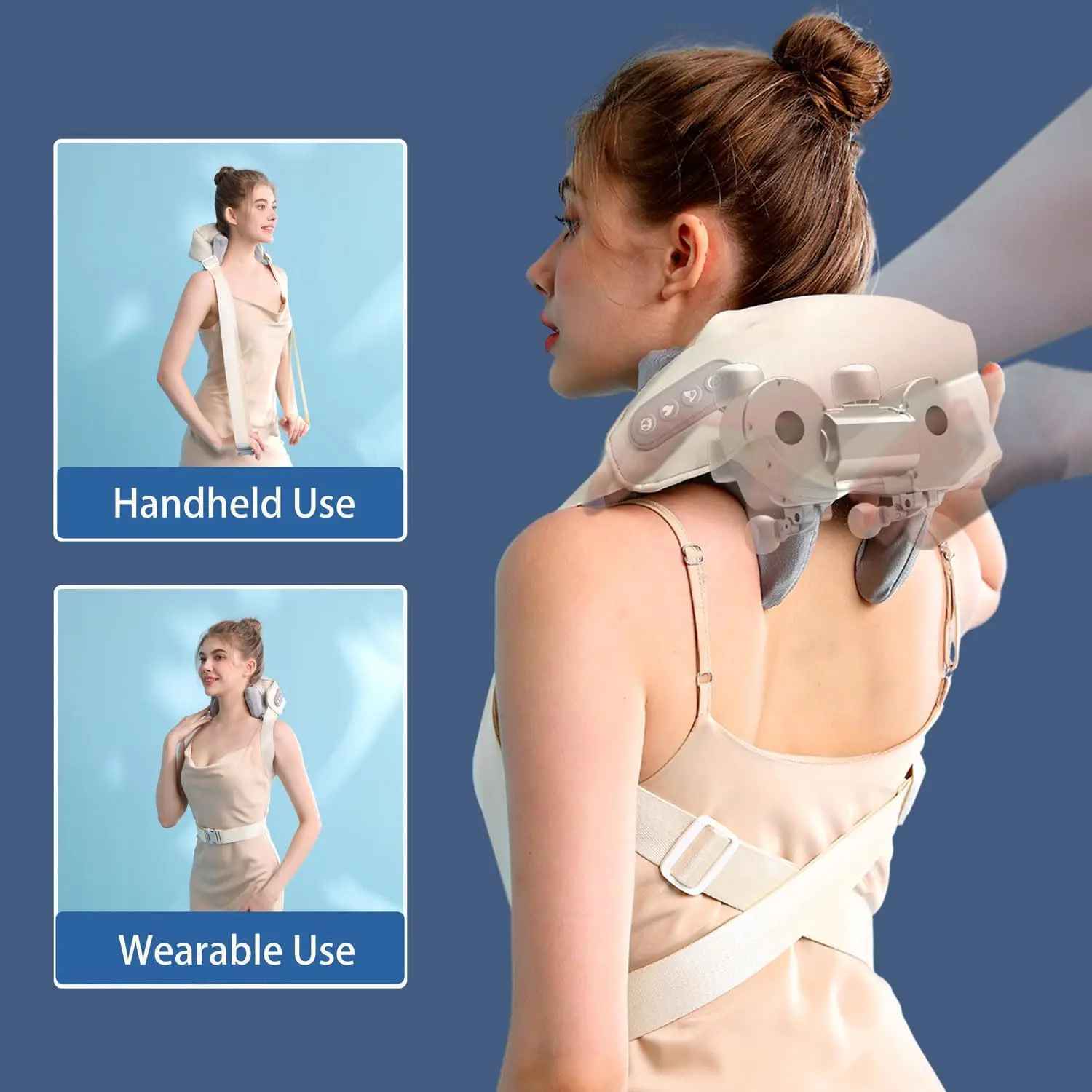 Nacken-Schulter-Massagegerät mit Wärme zur Schmerzlinderung