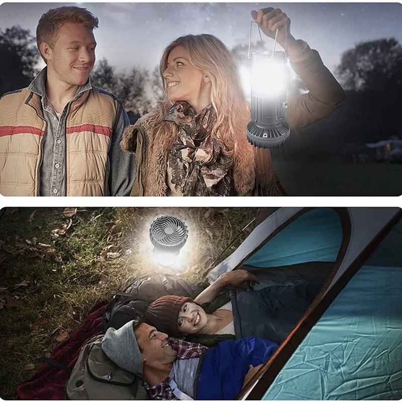 Solar-Campinglaterne mit Ventilator