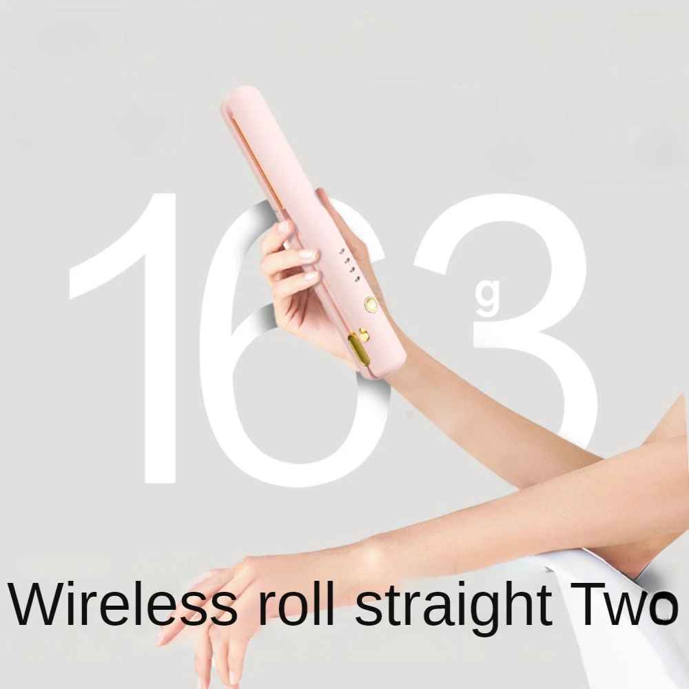 Kabelloser tragbarer Mini-Haarglätter, 4 Temperaturstufen, Aufladen über USB