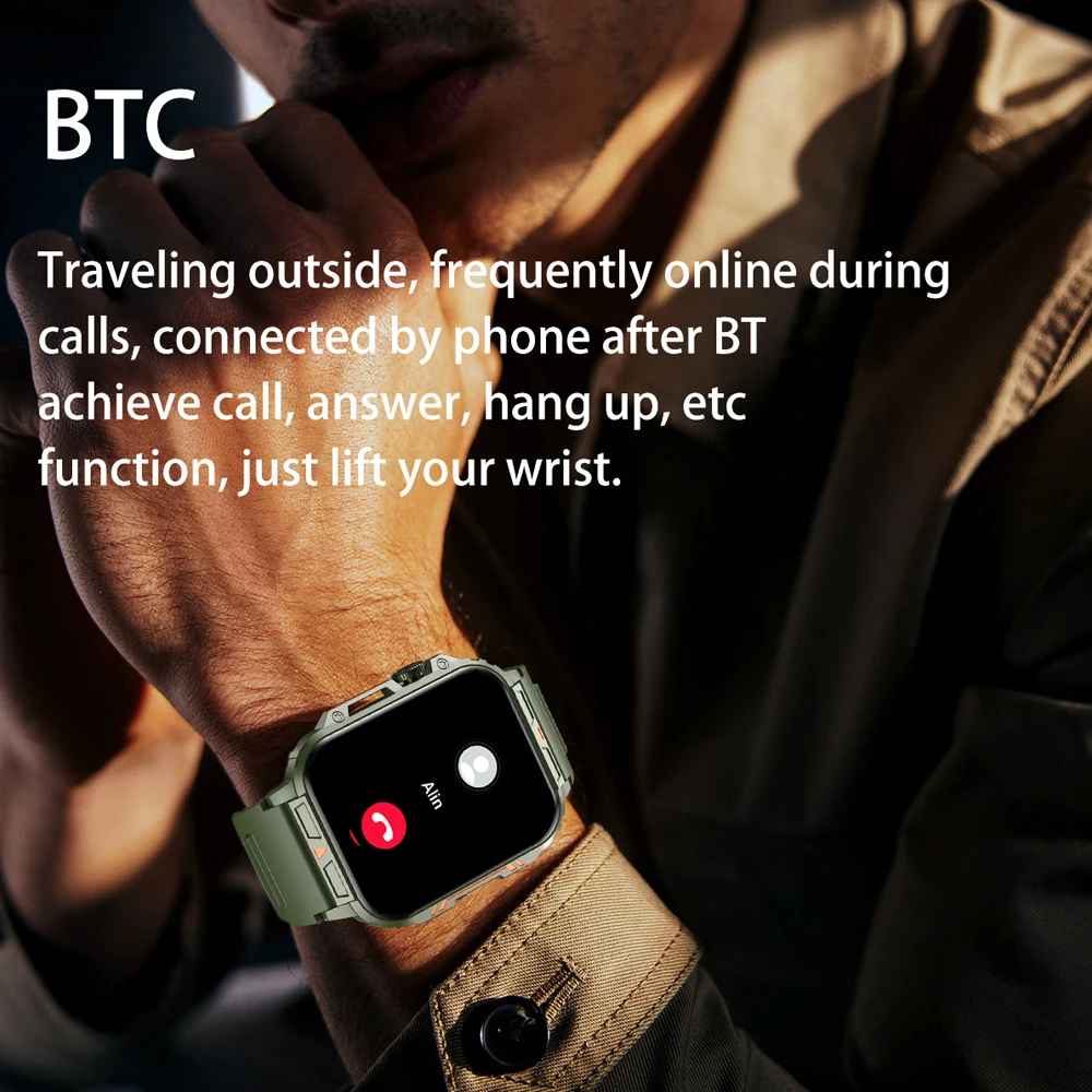 IP68 wasserdichte Militär-Smartwatch für Herren