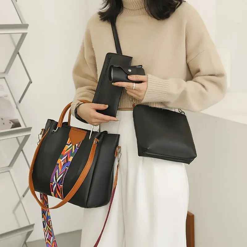 Damentasche, Luxus-Handtasche, große Kapazität, Tragetasche, 4-tlg.