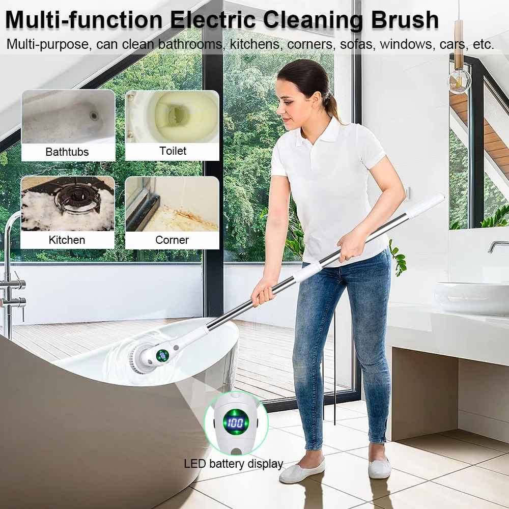 Elektrische Reinigungsbürste, 8-in-1