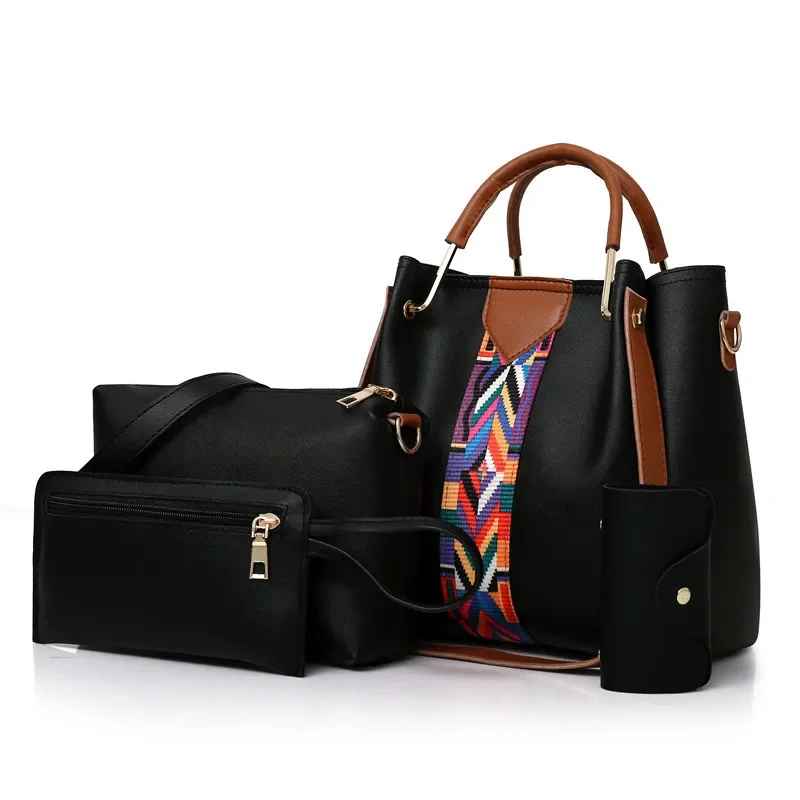Damentasche, Luxus-Handtasche, große Kapazität, Tragetasche, 4-tlg.