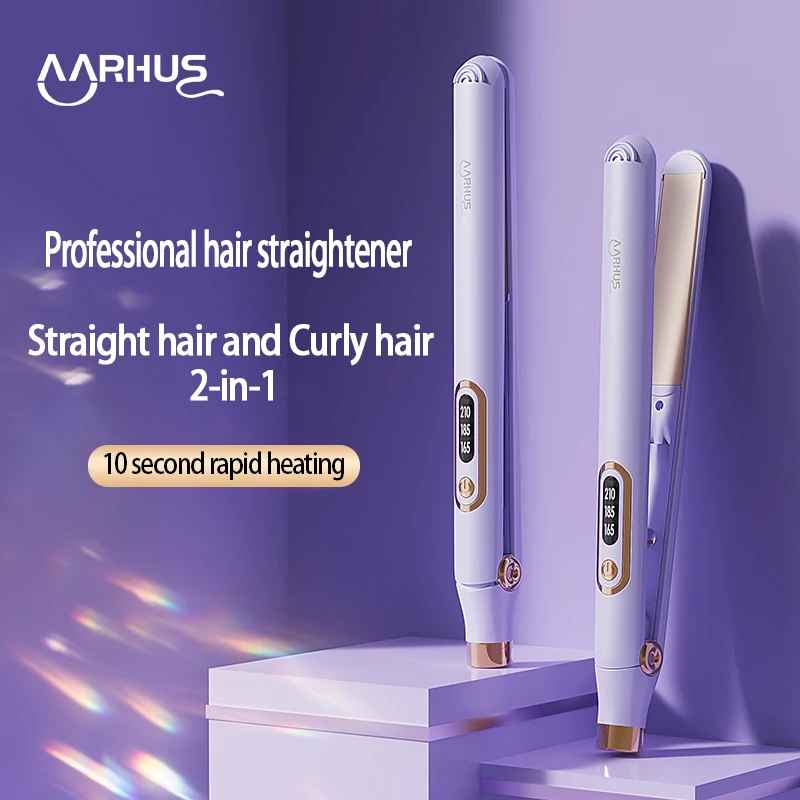 Professioneller Haarglätter für Xiaomi Hot Comb Hair Style Tool Schnell aufheizender Haarglätter Lockenstab 2 in 1 Friseurgerät