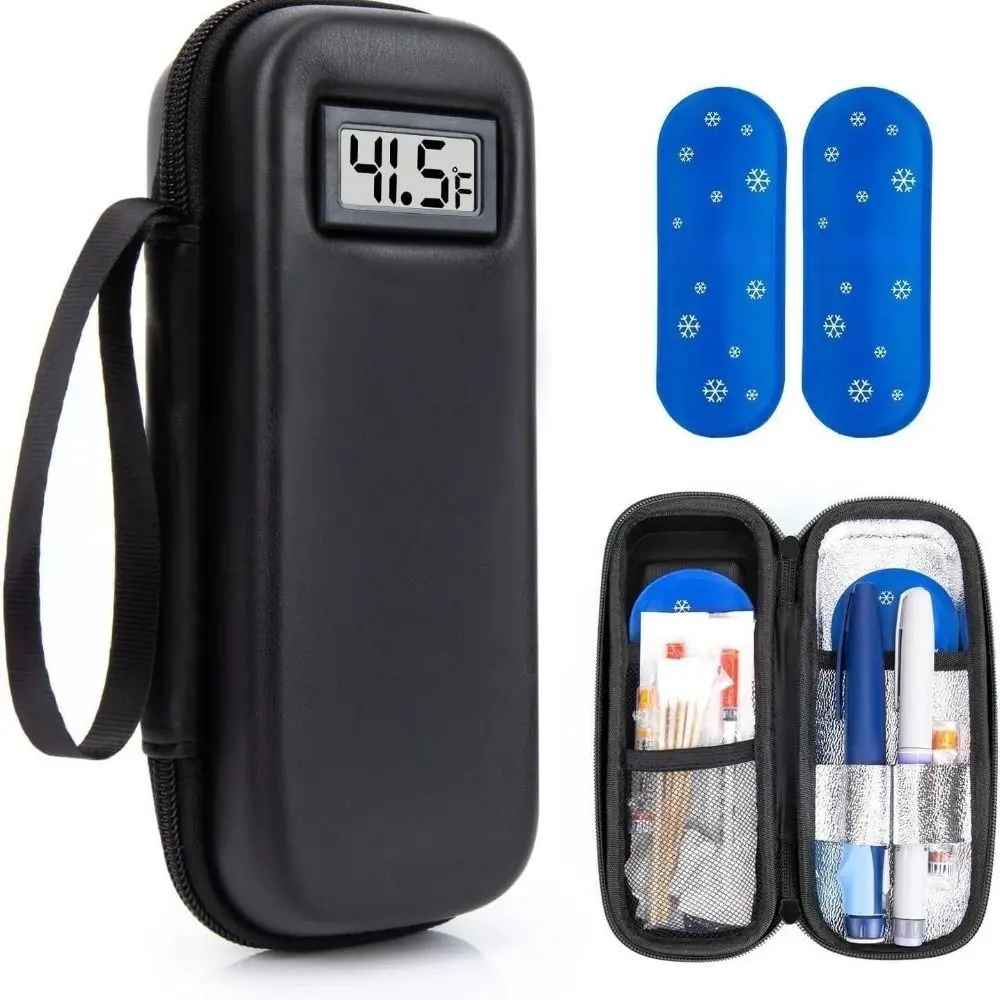 Insulin-Kühler, Reiseetui mit Thermometer-Display