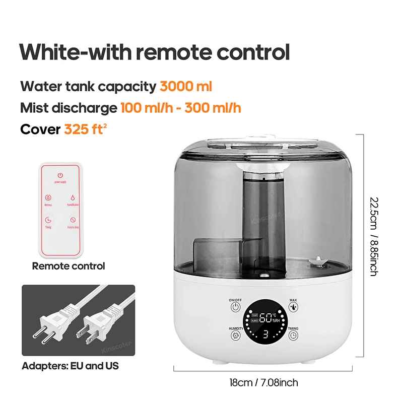 Luftbefeuchter Pflanzennebel Aroma Diffusor mit Fernbedienung Timer