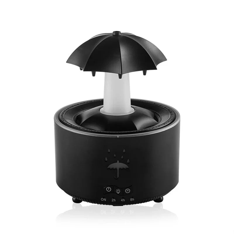 Kreativer Regenschirm-Wassertropfen-Luftbefeuchter mit buntem Licht, Regentropfen-Aroma, ätherischem Öldiffusor, Aromatherapie-Luftbefeuchter