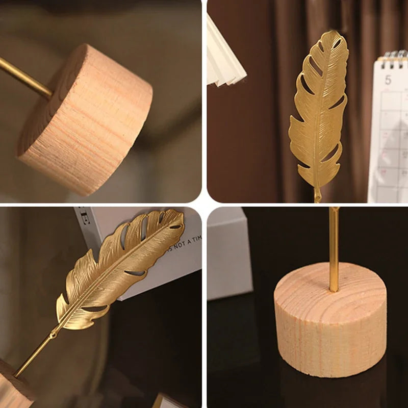 Golden Ginkgo Leaf Figurine