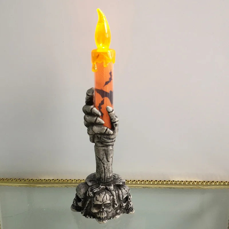 Halloween Skeleton Pumpkin Candles
