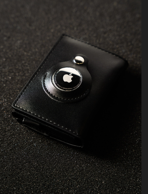 Secure Pocket™ - Smarte Leder-Geldbörse mit RFID-Schutz und Anti-Verlust-Ständer