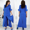 Damen-Set aus Kleid mit V-Ausschnitt und Hose mit elastischer Taille