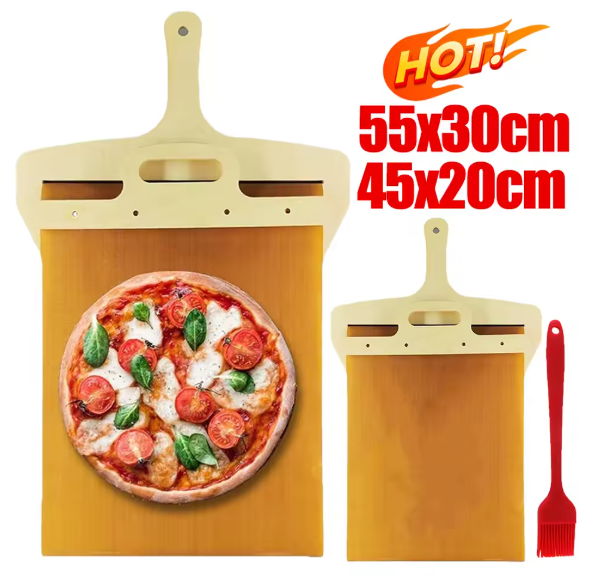 🔥 Verschiebbare Pizzaschaufel – Keine Pizza-Katastrophen mehr!