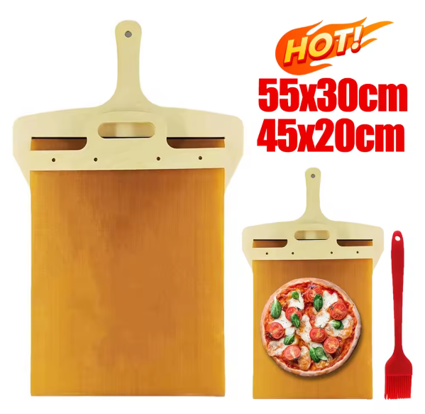 🔥 Verschiebbare Pizzaschaufel – Keine Pizza-Katastrophen mehr!