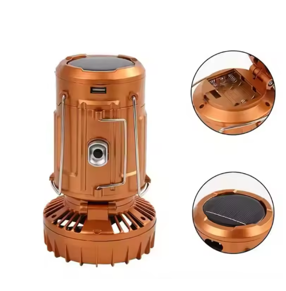 Solar-Campinglaterne mit Ventilator