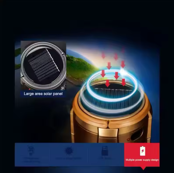 Solar-Campinglaterne mit Ventilator