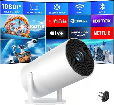 Tragbarer 4K-Videoprojektor für den Heimgebrauch mit 180-Grad-Drehung