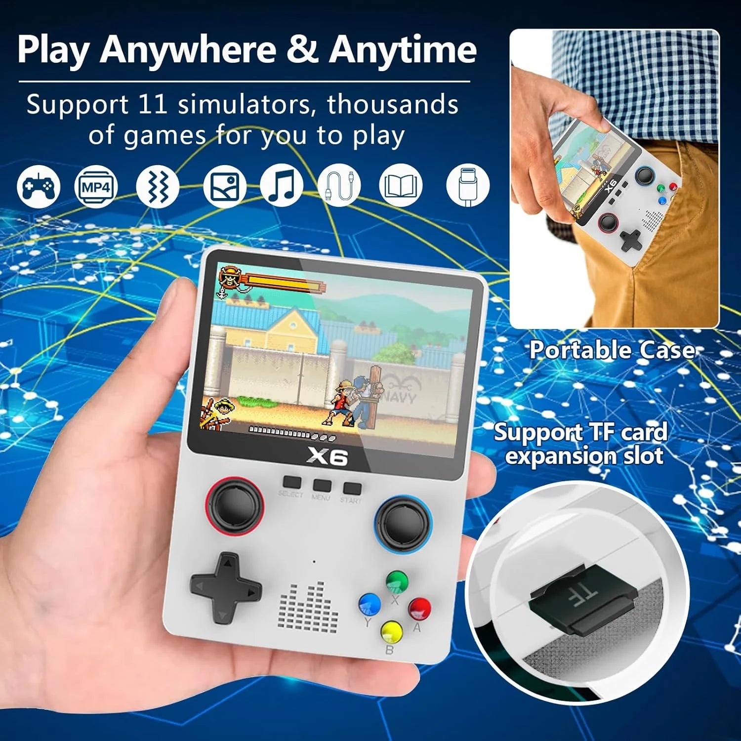 Tragbare Retro-Multi-Simulator-Spielekonsole