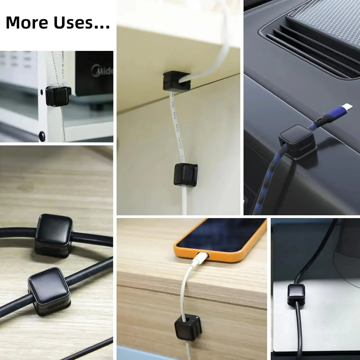 6er-Pack magnetische Kabelmanagement-Clips