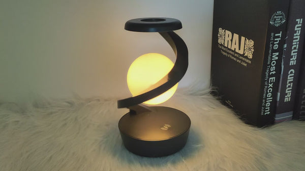 LED 360 ° drehbares Nachtlicht mit kabelloser Ladestation, kabellose Schreibtischlampe