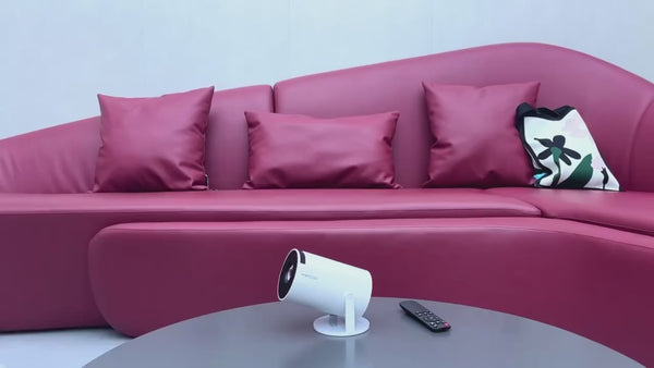 Tragbarer 4K-Videoprojektor für den Heimgebrauch mit 180-Grad-Drehung